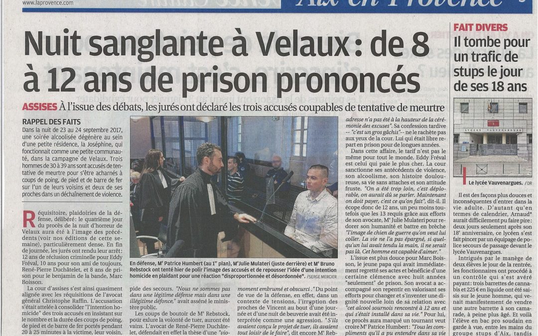 Cour d’Assises des Bouches-du-Rhône – Tentative de meurtre : de 8 à 12 ans de prison prononcés